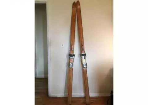 Wooden Antique Skis