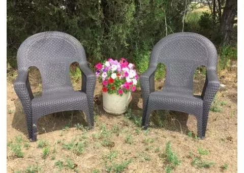 2 Wicker Lawn Chairs