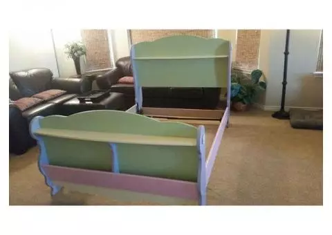 Girls Bed Frame and Night Stand